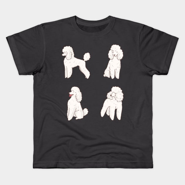 poodle dog pack Kids T-Shirt by Mayarart